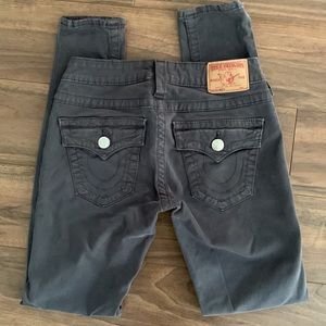 EUC “Misty” True Religion dark gray jeans/ leggings ultra skinny